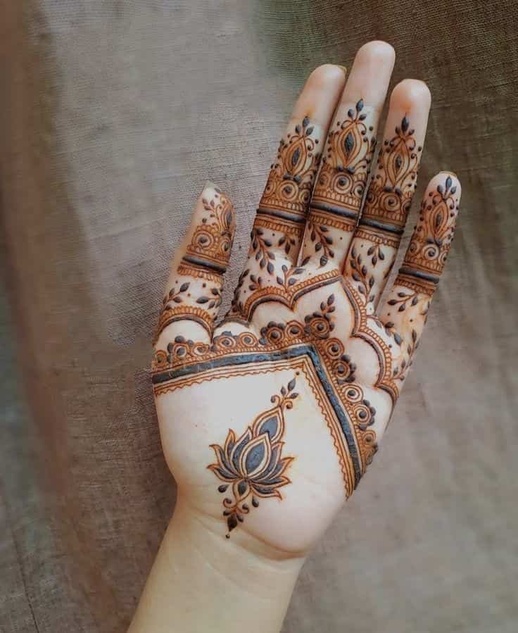 95+ Top Trending Stylish Front Hand Mehndi Designs for Fashion Lovers 6 Stylish Front Hand Mehndi Designs
