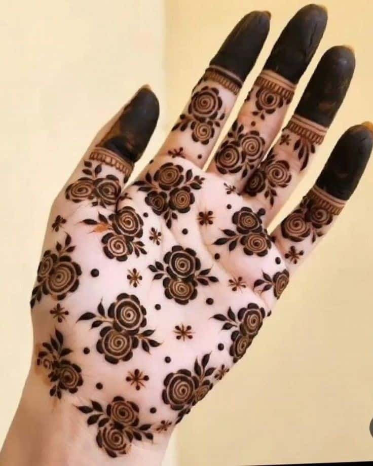 95+ Top Trending Stylish Front Hand Mehndi Designs for Fashion Lovers 8 Stylish Front Hand Mehndi Design