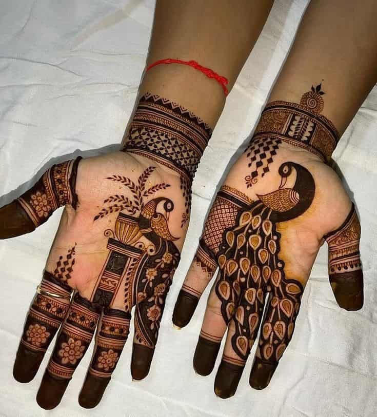 95+ Top Trending Stylish Front Hand Mehndi Designs for Fashion Lovers 29 Stylish Front Hand Mehndi Design