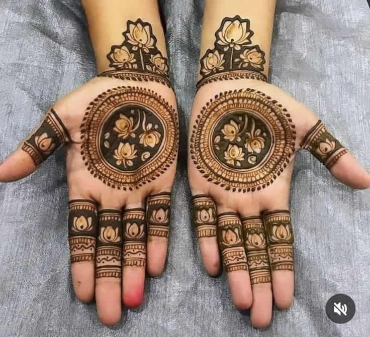 95+ Top Trending Stylish Front Hand Mehndi Designs for Fashion Lovers 27 Bridal Stylish Front Hand Mehndi Design