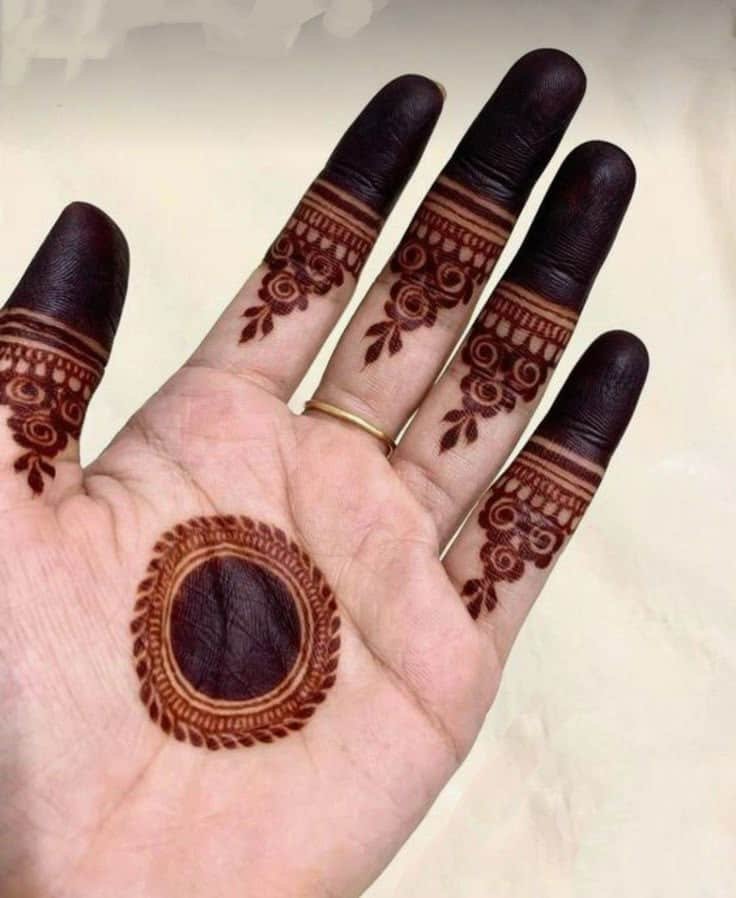 95+ Top Trending Stylish Front Hand Mehndi Designs for Fashion Lovers 53 Mandala Mehndi Design Front Hand