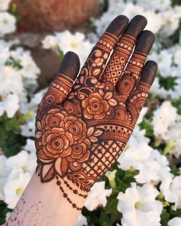 95+ Top Trending Stylish Front Hand Mehndi Designs for Fashion Lovers 36 Stylish Floral Mehndi Design Front Hand