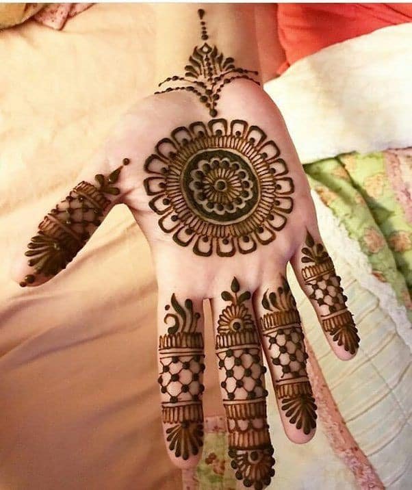 95+ Top Trending Stylish Front Hand Mehndi Designs for Fashion Lovers 23 Stylish Front Hand Mehndi Design