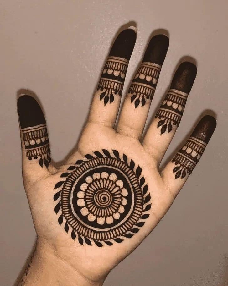 95+ Top Trending Stylish Front Hand Mehndi Designs for Fashion Lovers 22 Bridal Stylish Front Hand Mehndi Design