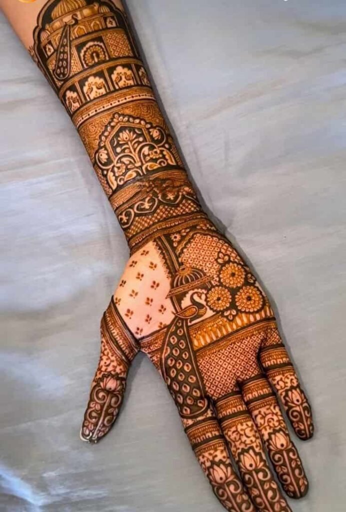 95+ Top Trending Stylish Front Hand Mehndi Designs for Fashion Lovers 68 Peacock Front Hand Mehndi Design