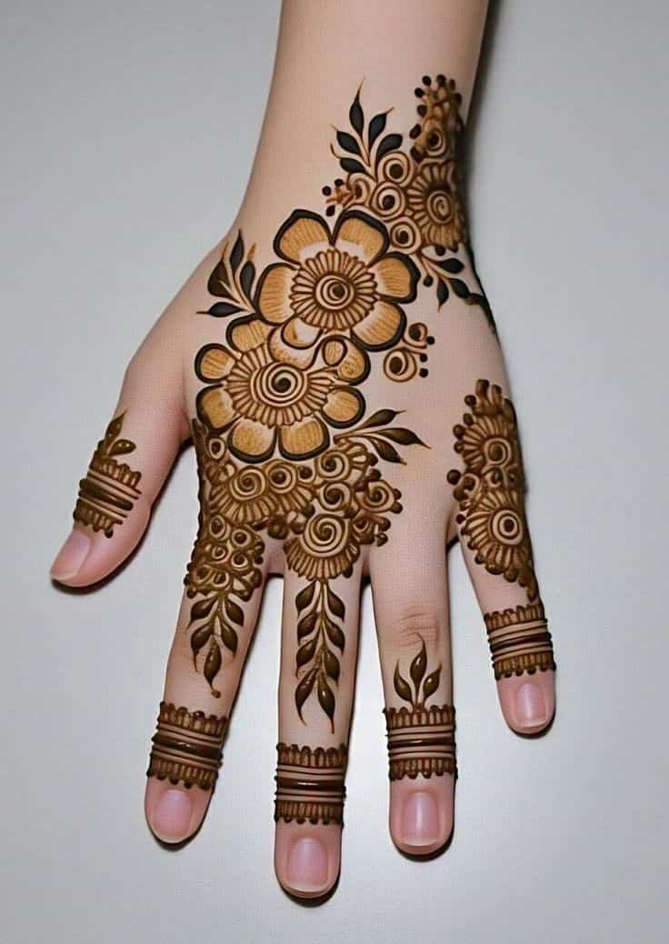 80+ Back Hand Simple Mehndi Design Photos 2025 - Front Hand Mehndi Design