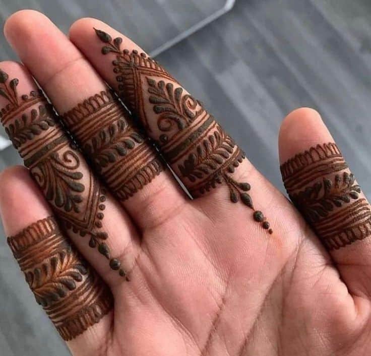 Top 60+ Front Finger Mehndi Design Trends of 2025 15 Front Finger Mehndi Design