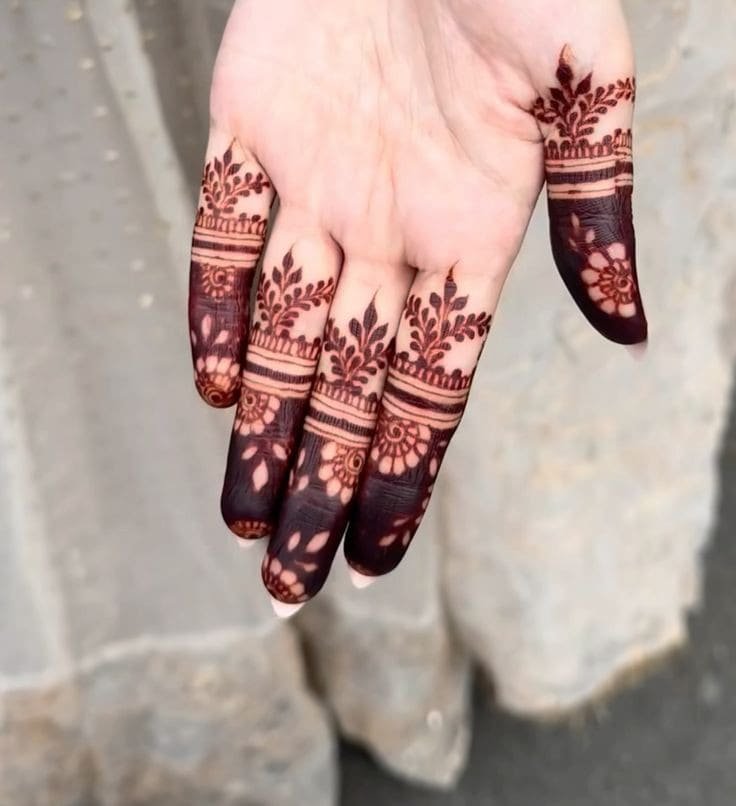 Top 60+ Front Finger Mehndi Design Trends of 2025 21 Front Finger Mehndi Design