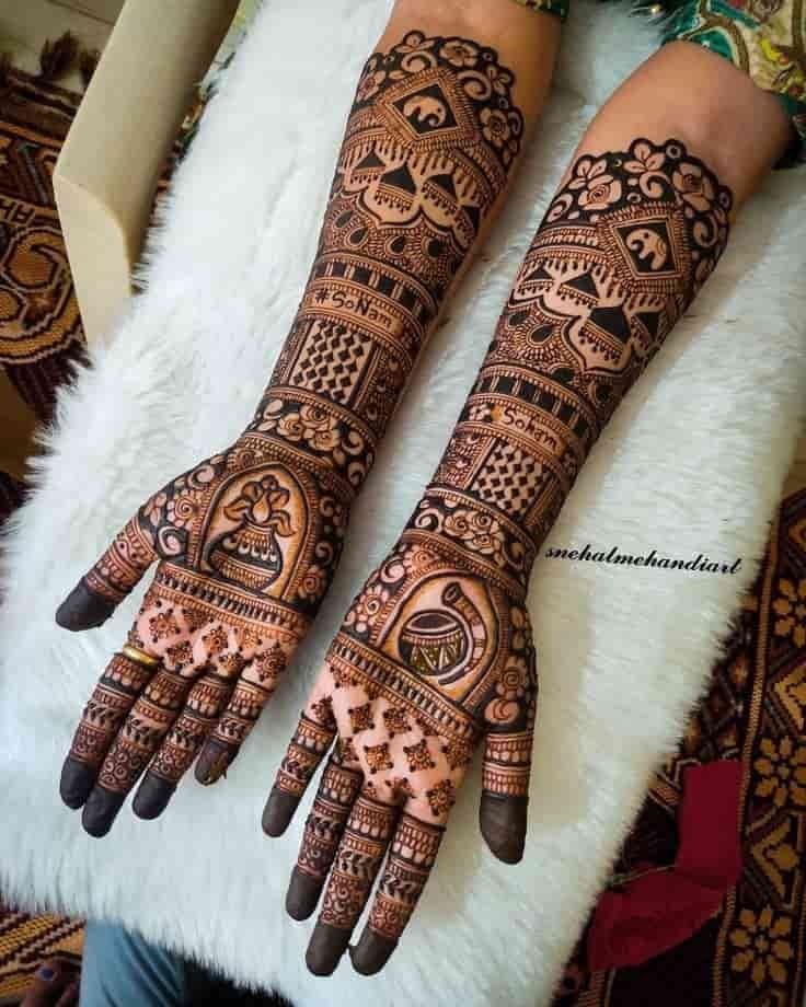 Top 50+ Modern Engagement Mehndi Designs Ideas 12 Modern Engagement Mehndi Designs Front Hand