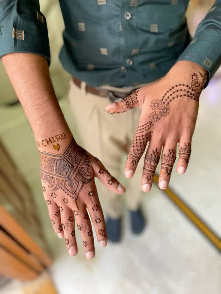 Top 50+ Modern Engagement Mehndi Designs Ideas 49 Engagement Mehndi Designs for Groom