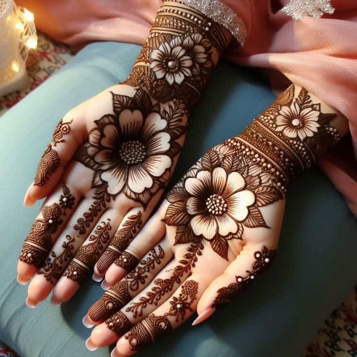 Latest Flower Mehndi Designs for Front Hands – Perfect for Any Occasion 73 1000143584 Flower Mehndi Designs