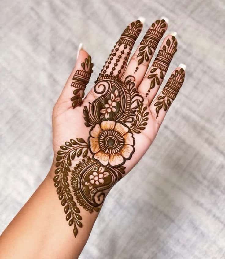 Latest Flower Mehndi Designs for Front Hands – Perfect for Any Occasion 71 1000143586 Flower Mehndi Designs