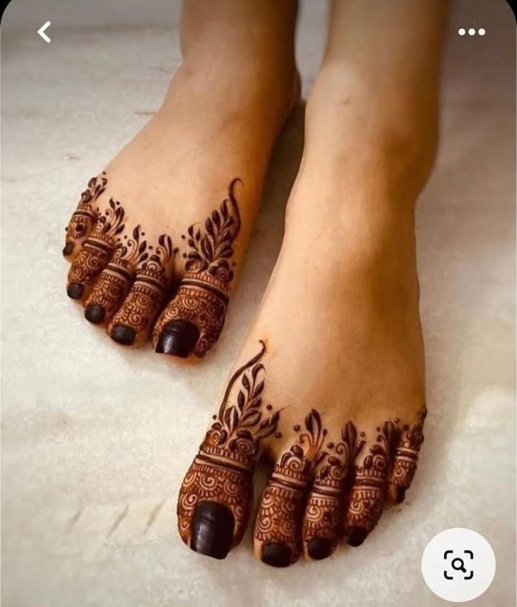 Top 50 Foot Finger Mehndi Designs to Elevate Your Bridal Look 48 Foot Finger Mehndi Designs