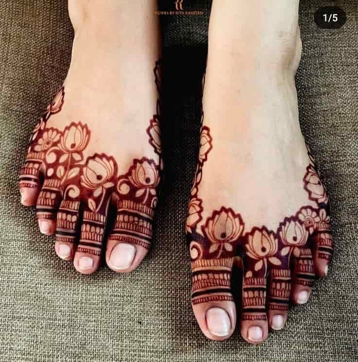 Top 50 Foot Finger Mehndi Designs to Elevate Your Bridal Look 49 Foot Finger Mehndi Designs