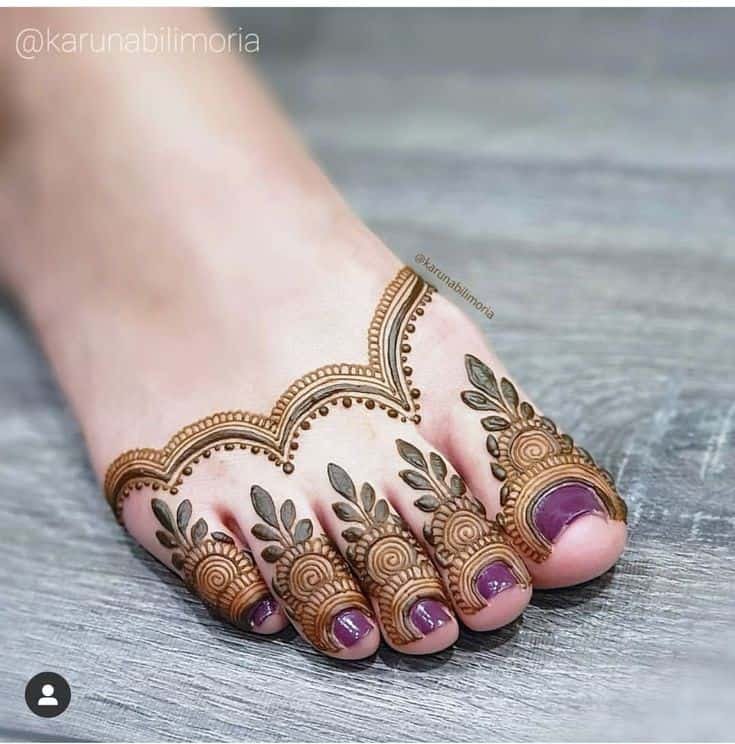 Top 50 Foot Finger Mehndi Designs to Elevate Your Bridal Look 26 Foot Finger Mehndi Designs