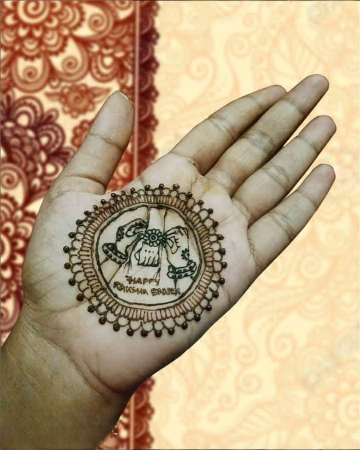15+ Beautiful Raksha Bandhan Mehndi Designs for Front & Back Hand 9 Simple Raksha Bandhan Mehndi Design