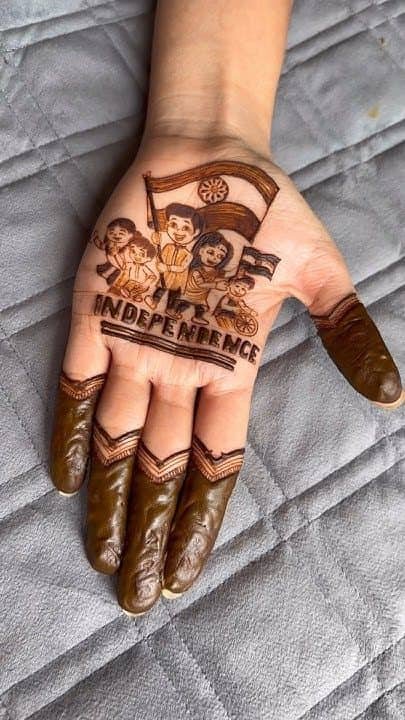 Trendy Independence Day Mehndi Designs for 15 August Celebrations 6 Indian Flag Mehndi Design