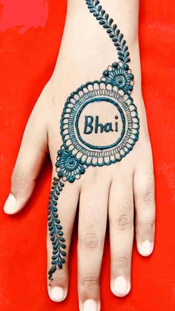 15+ Beautiful Raksha Bandhan Mehndi Designs for Front & Back Hand 12 Raksha Bandhan Mehndi Design Back Hand