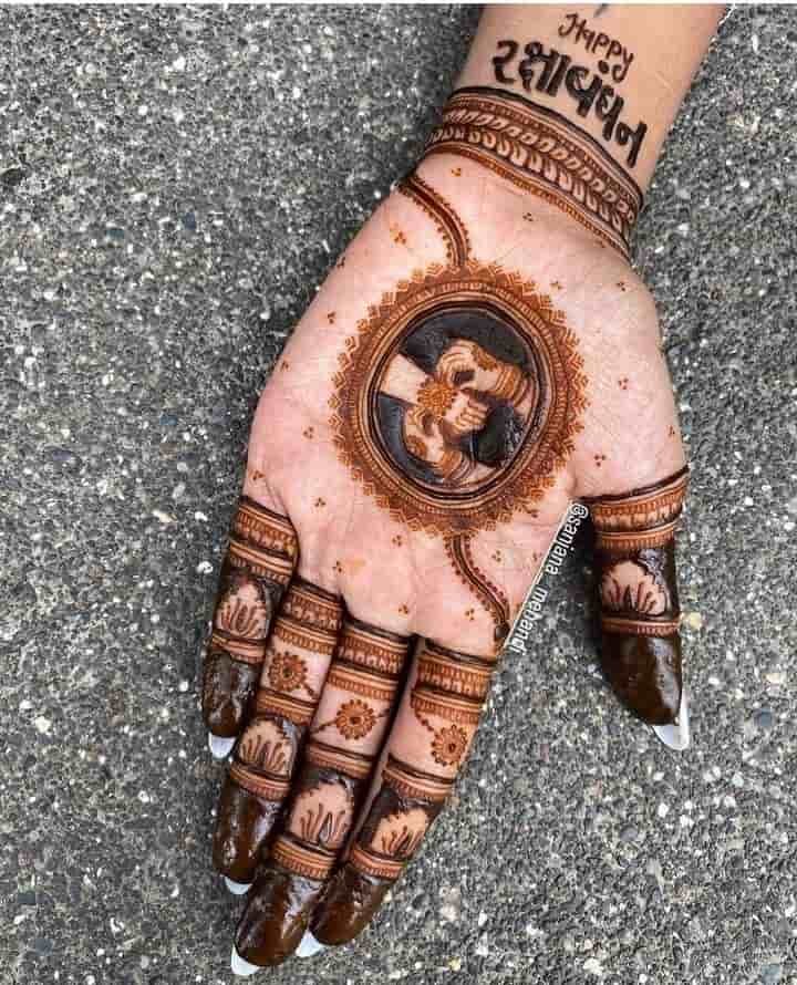 15+ Beautiful Raksha Bandhan Mehndi Designs for Front & Back Hand 6 Easy Raksha Bandhan Mehndi Design