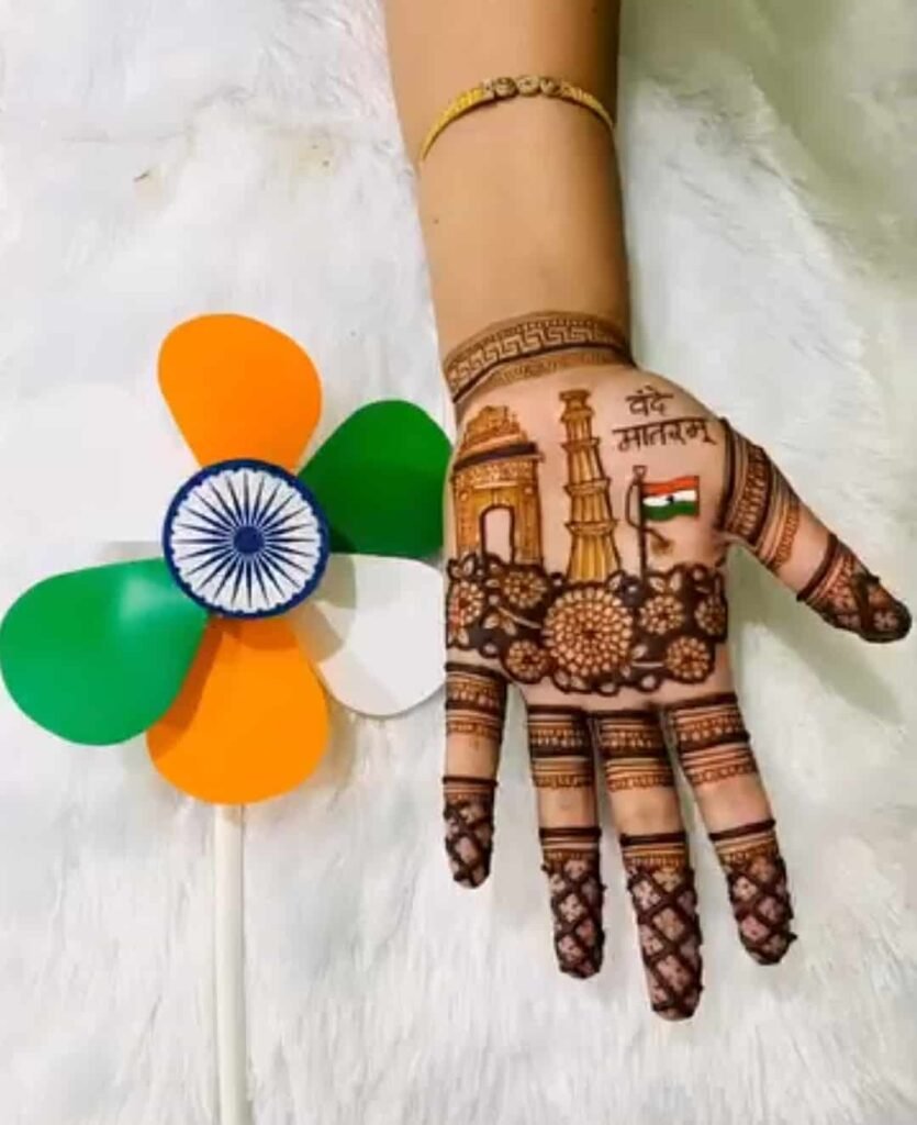 Trendy Independence Day Mehndi Designs for 15 August Celebrations 3 Independence Day Mehndi Designs
